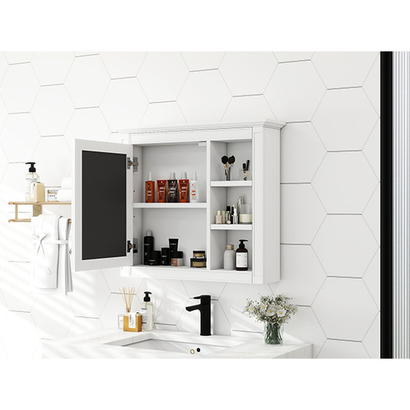 Armoire de rangement pour miroir de salle de bain 30 po x 28 po, conception moderne, intimité dissimulée, gris, armoire murale - 28 po, rangement spacieux, inclus,