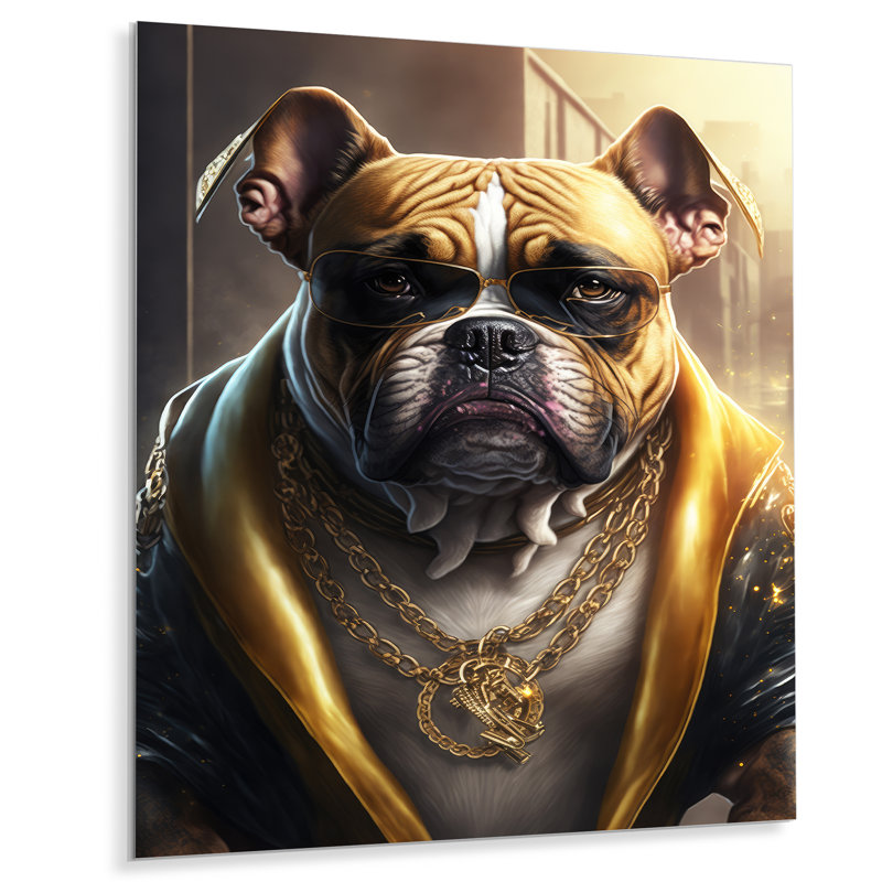 Décoration murale Hazeleen Bulldog, H 20 po x l 12 po x P 1 po