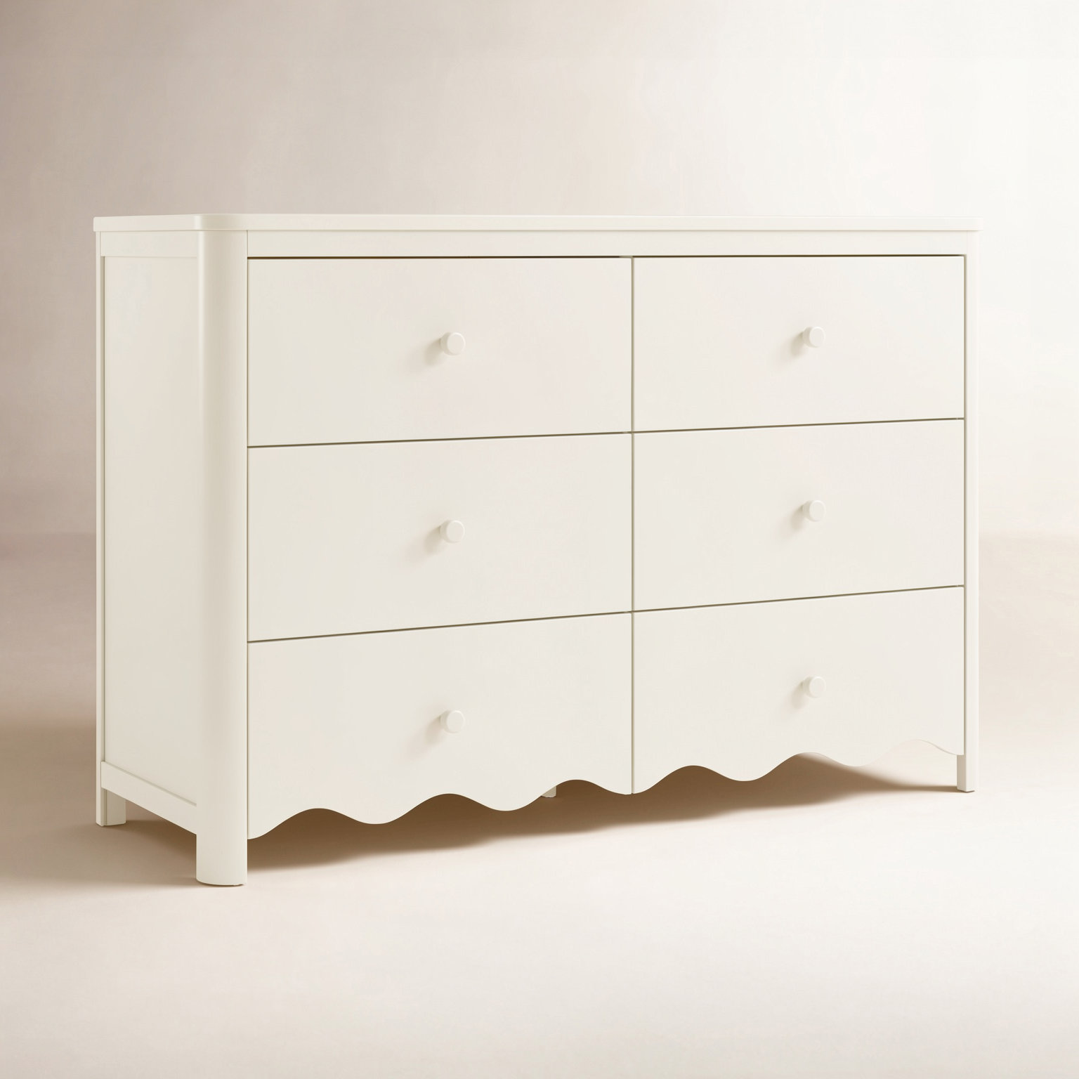 Casablanca 6-Drawer Double Dresser, Frosted Oat