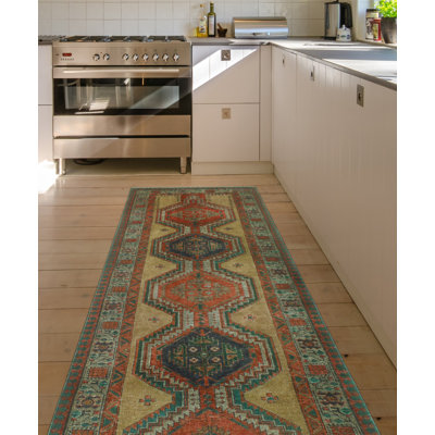 Mirtha One-of-a-Kind 3'3" X 10'3" 1980s Runner Wool Area Rug