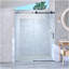 Porte de douche coulissante simple, porte coulissante sans cadre pour salle de bain-124898773