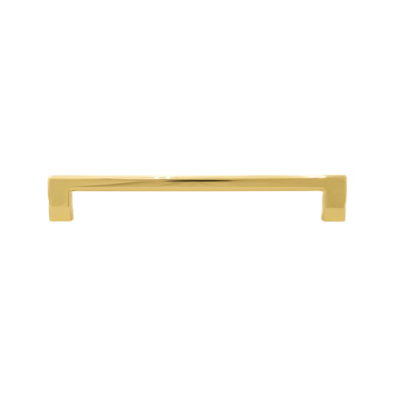 Vail 6" Polished Gold Bar Pull, Polished Gold, 6"