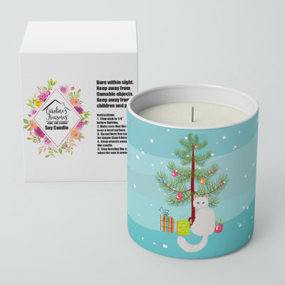 Pine / Christmas Tree Scented Jar Candle with Ceramic Holder