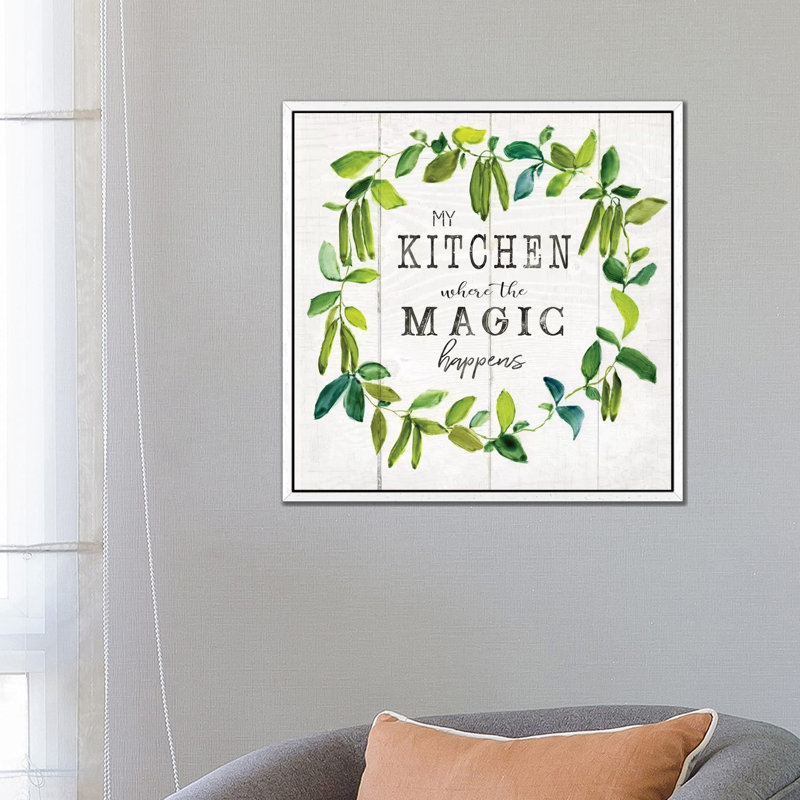 Kitchen Magic by Nan - Print on Canvas, White Framed, 66.04 cm H x 66.04 cm W