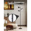 Lampe sur pied à intensité variable avec 3 ampoules DEL, lumières rotatives réglables, lampes sur pied pour salon, chambre à coucher, maison, bureau - noir et or