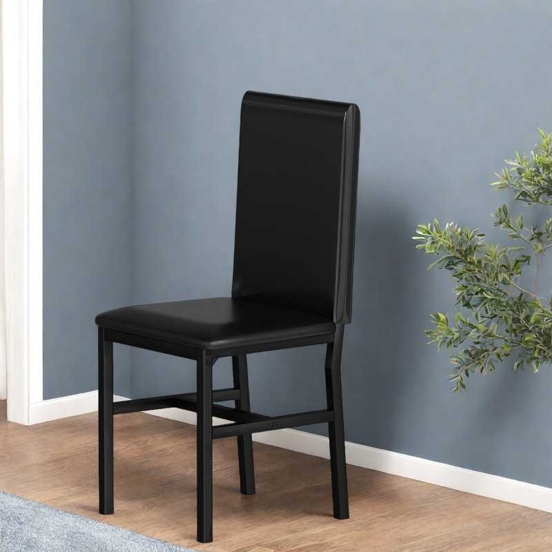 Chaises de salle à manger en MDF noir peu encombrantes, style moderne pour les cuisines compactes