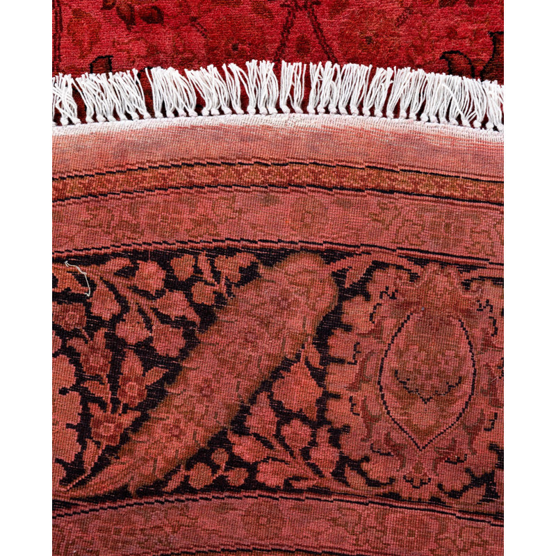 Overdyed One-of-a-Kind 6' 1" X 6' 1" Hand Knotted Area Rug
