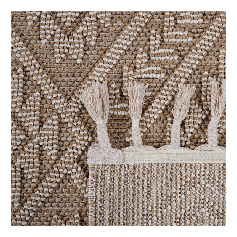 Collection Natural / Traditional Indoor / Outdoor Area Rug, Rectangle 4' x 6'2"
