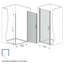 Porte de douche pivotante avec cadre en aluminium, porte de douche demi-cadre avec poignée en acier inoxydable-124898870