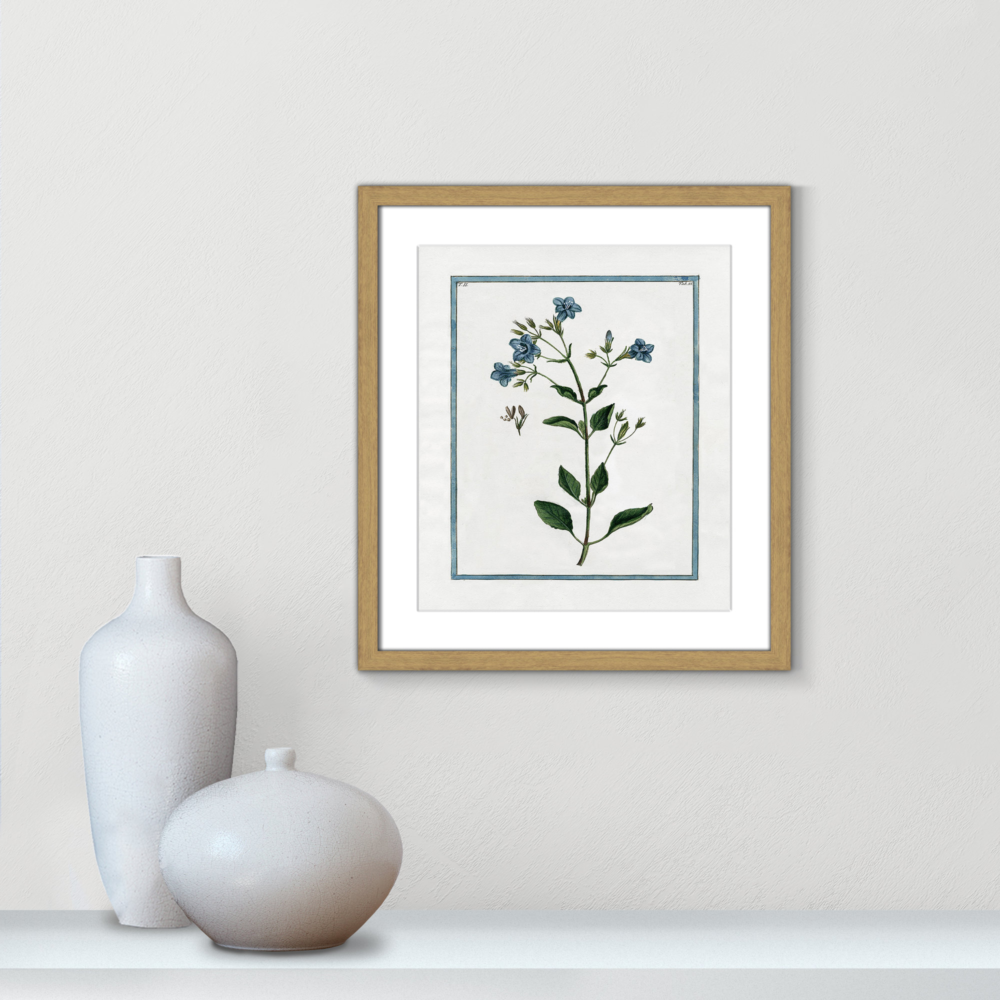 Shabby Elegance Botanical II - Framed Art, Natural Framed, 13" W x 15" H