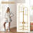 4-tier Coat Rack Corner Hall Tree With Shoe Storage Bench 6 Removable Hooks Bedroom-1533176155