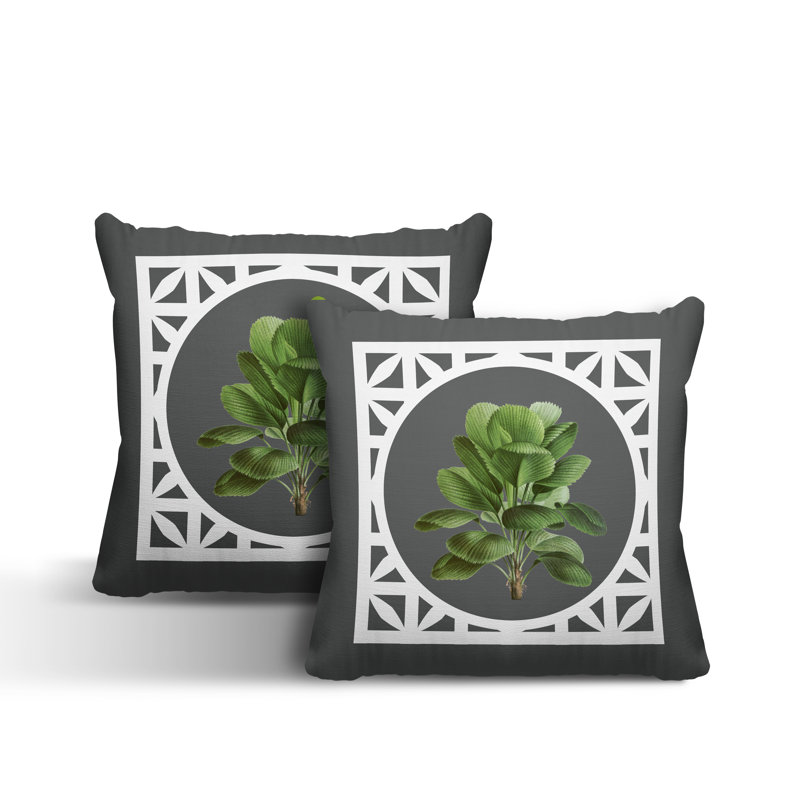 Housse et insert de coussin carré intérieur / extérieur , L 17 po x H 17 po, Gris
