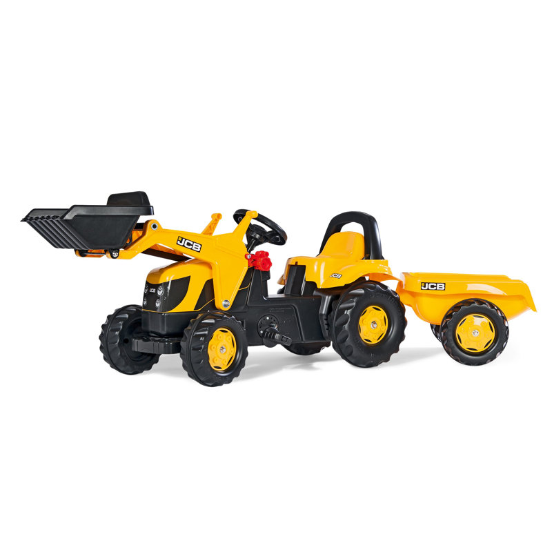 Rolly Toys Kid JCB Tractor with Frontloader & Trailer