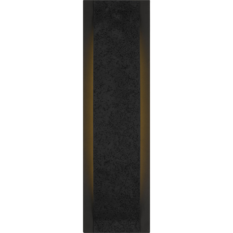 Onyx Integrated LED Earth Black Outdoor Wall Lantern, 24" H x 7" W x 3.5" D