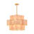 6-Light 3-Layer Bohemian Natural Bamboo Woven Floral Rattan Chandelier