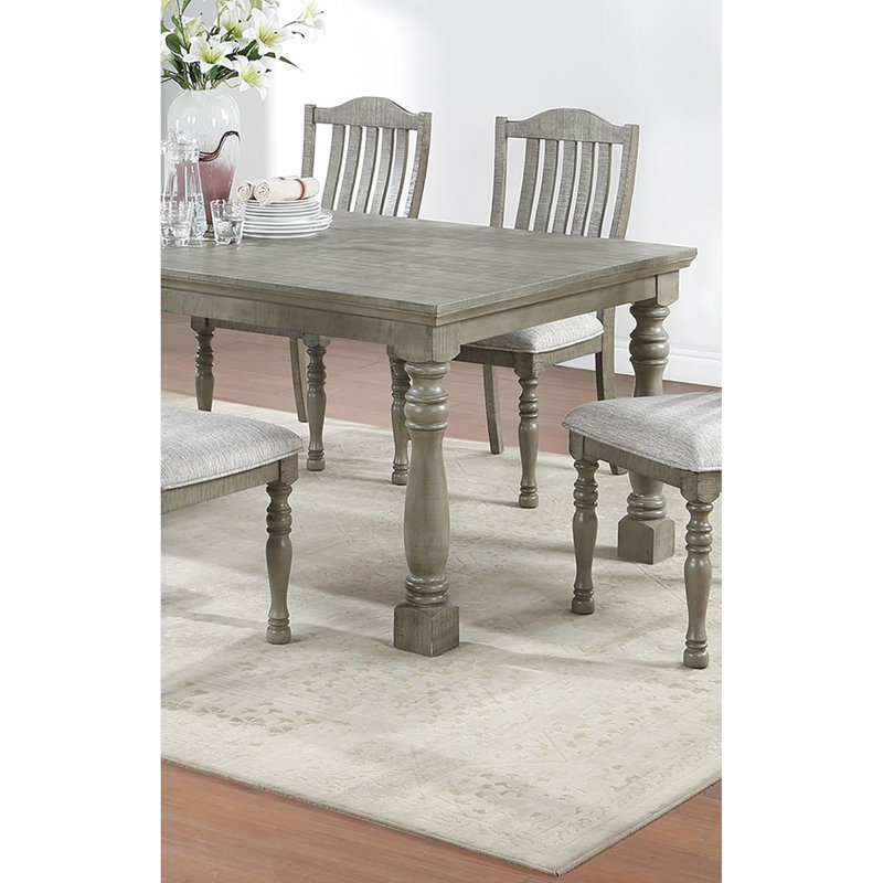 Grey Veneer Table For Dining, Rectangular, Contemporary Quality Touch