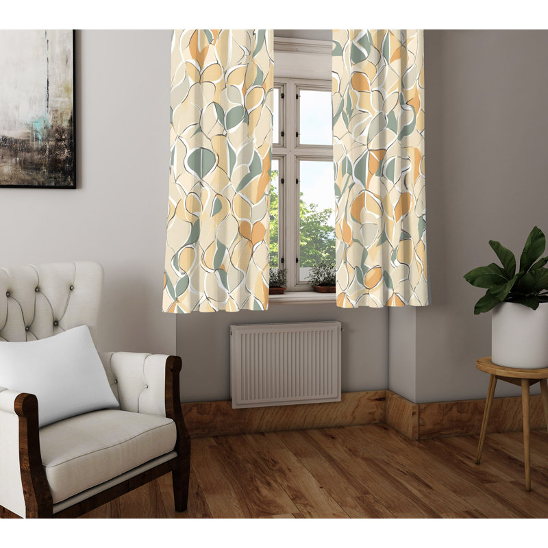 Semi Sheer Curtain Pair, 20" W x 52" L