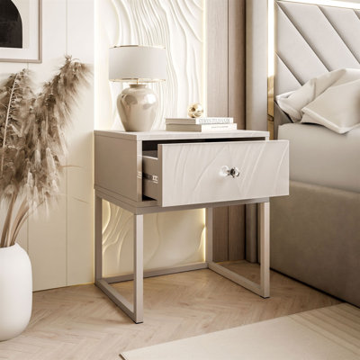 45 W Metal Bedside Table