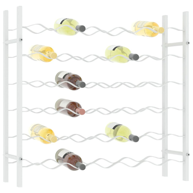 Clora 36 Bottle Floor Wine Bottle Rack, White