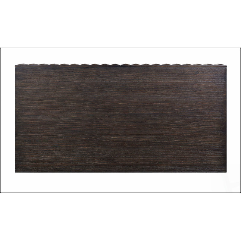 Table d'appoint de style contemporain avec structure en métal, tiroirs dissimulés, pieds en acier doré et finition noyer pour les espaces de vie modernes