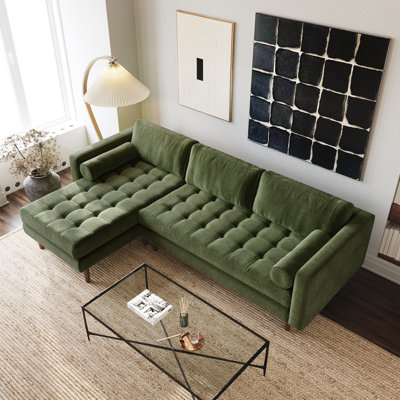 Napa 104.5" Velvet Sectional Sofa