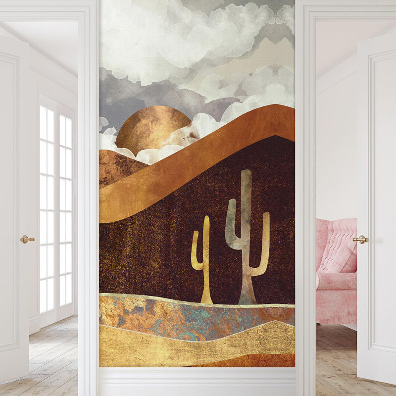 Abstract Mountains Peel & Stick Abstract Border, 96" L x 48" W