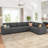 Caren L-shaped Sleeper Sectional Modular Sofa Bed With Storage Seat-115354126