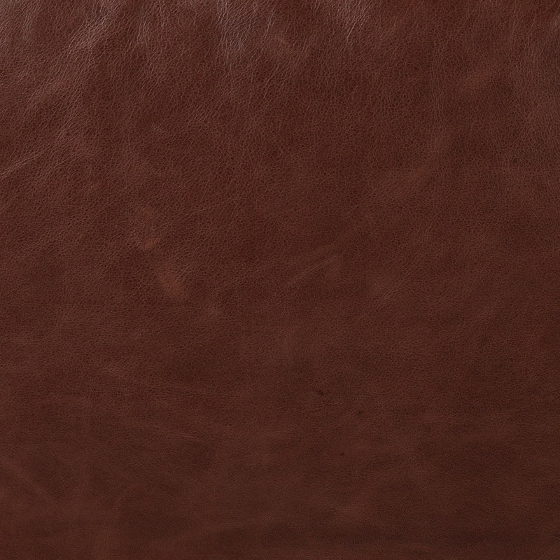 Fayth Dining Chair with Cushion, Antique Walnut, Mahogany Genuine Leather