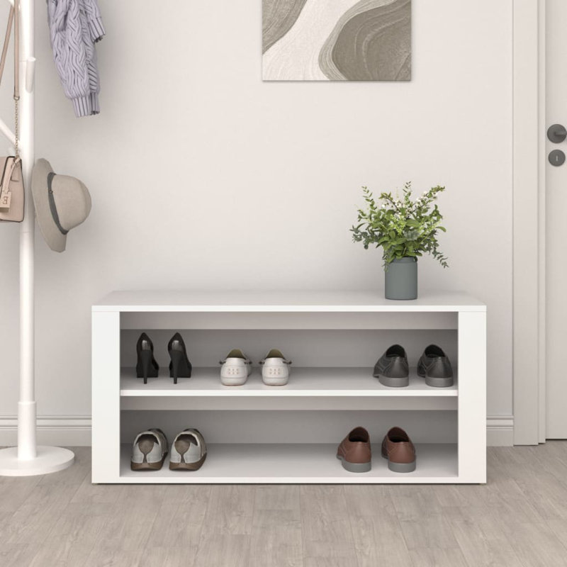 8 Pair Shoe Storage, White