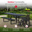 Leisure Craft 8 FT ADA Accessible Outdoor Picnic Table with 2 Bench Seats-13673093