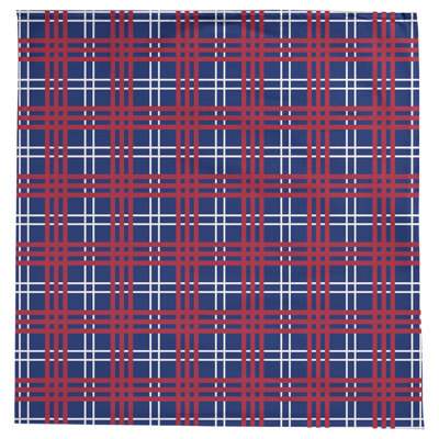 Plaid Cotton Blend Square Tablecloth