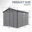 8X10 FT Plastic Outdoor Storage Shed - Lockable Resin Tool Shed With Window & Floor-123794634