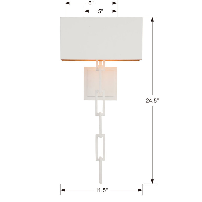 Brian Patrick Flynn 2-Light Armed Sconce, White