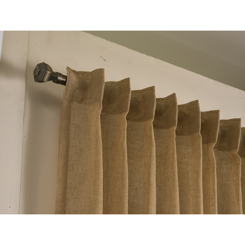 Venice Single Curtain Rod, 3" H x 48" W x 5.25" D, Oil Rubbed Bronze