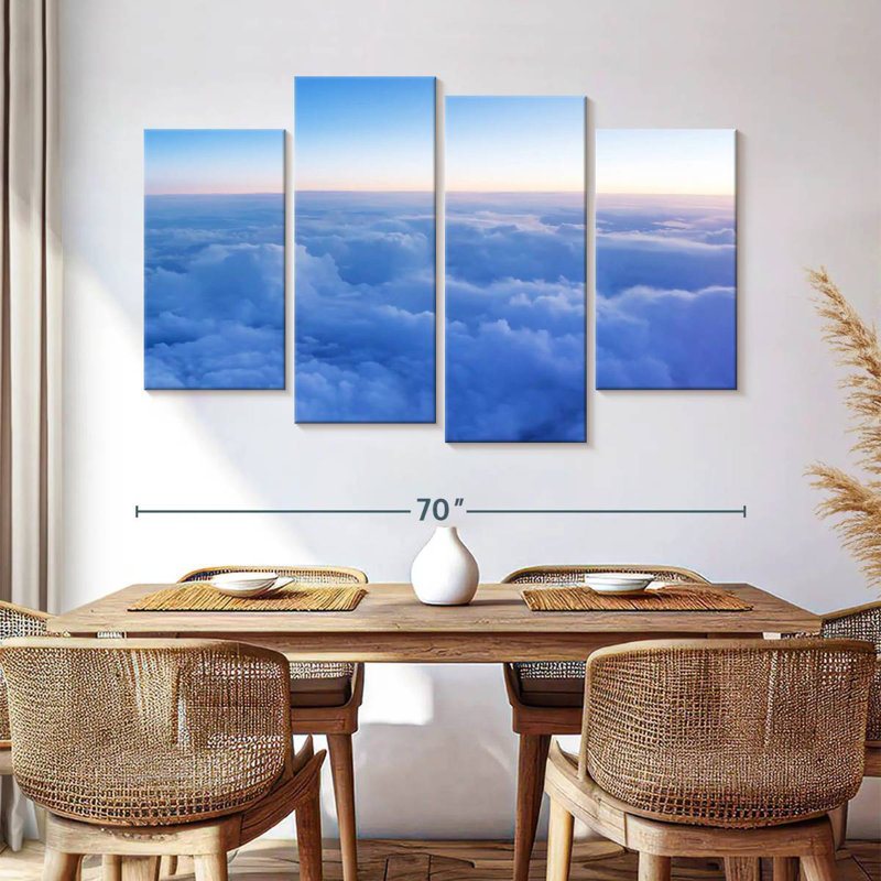 Alvord, ciel bleu, nuages, H 42 po x l 68 po
