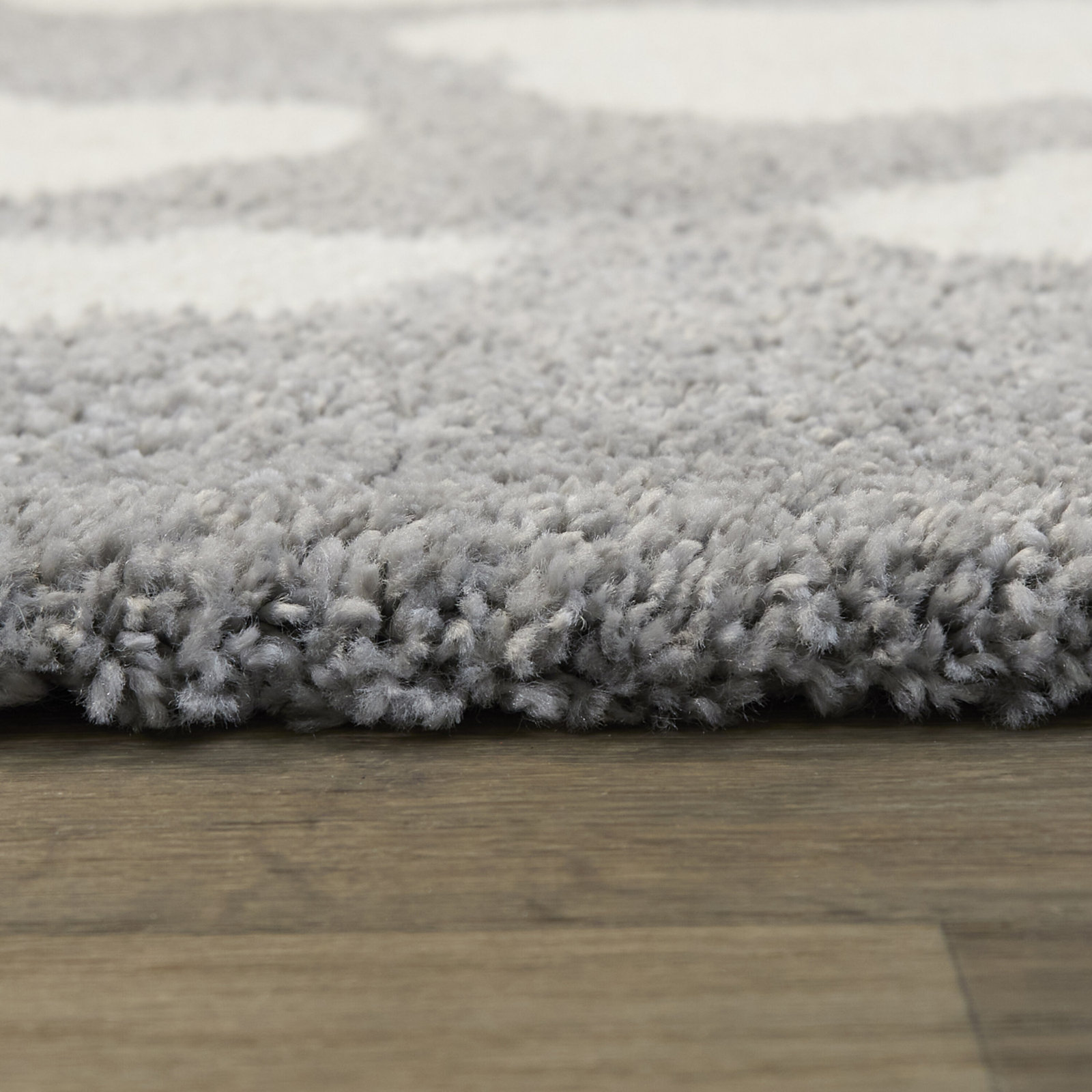 Primland Cloud Shag Area Rug, Rectangle 3'11" x 5'7", Light Gray
