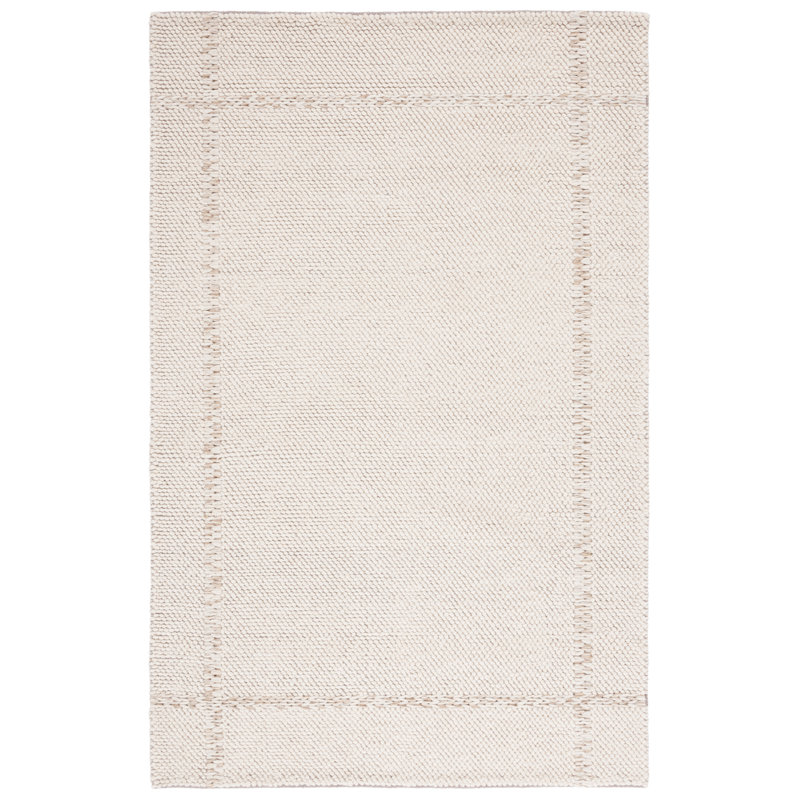 Tolunay Natura Hand Loomed Wool Pile Rug, Rectangle 4' x 6'