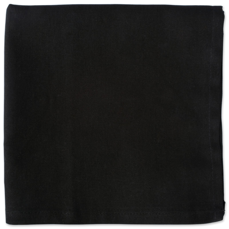 Scheffler Cotton Blend Square Napkin, Black