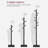 Trikomou Solid Wood 8-Hook Freestanding Coat Rack -1440958482
