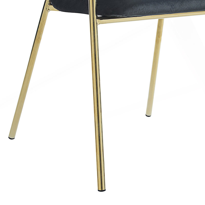 Chaise rembourrée Modern, Noir