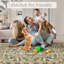 Tapis rétro taupe lavable pour l'intérieur-321572592-321572596