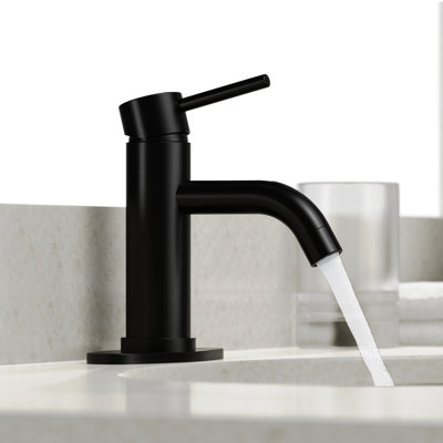 Modern Single-handle Bathroom Faucet with Drain Assembly