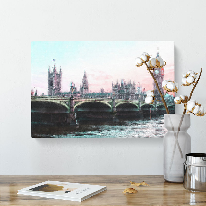 Houses Of Parliament And Big Ben - Wrapped Canvas Painting, 40cm H x 60cm W x 3cm D