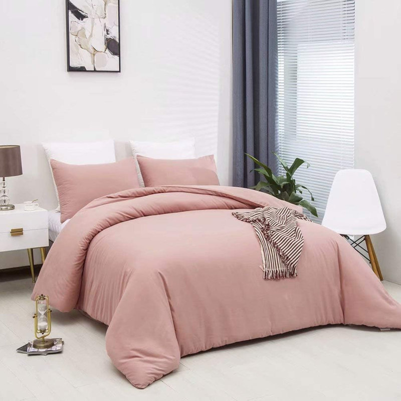 Pumpkin Comforter Rust Comforter Terracotta Caramel Solid Color Blanket Quilts Plus Size Comforter Set, Pink