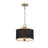 Kiarra 3 - Light Natural Brushed Brass Drum Pendant