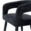Tabouret de bar à dossier arrondi de 61 cm (24 po) recouvert de chenille avec repose-pieds doré-169682629