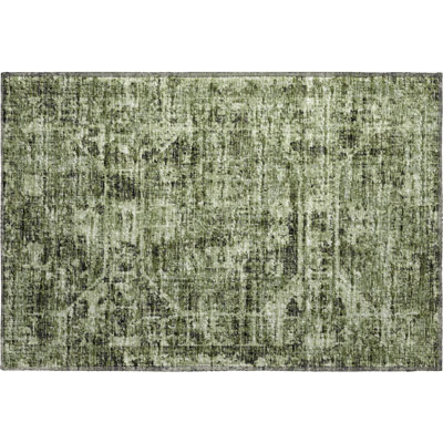 Premium Machine Washable Kelsa AMF41 Olive Rug