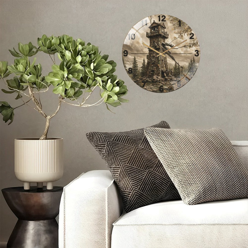 Horloge murale en verre 12 po