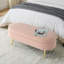 Banc de rangement repose-pieds ovale avec pieds en métal-128968966-128968967