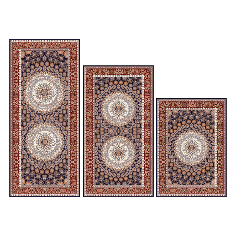 Tapis de cuisine 3 pièces grands tapis bohémiens tapis antidérapants lavables en microfibre lavables et moelleux tapis pour évier de cuisine buanderie Retros Boho
